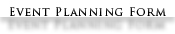 Event Planning Form